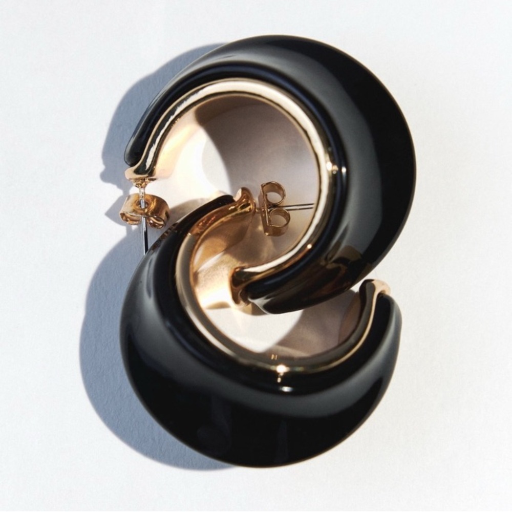 NWT Zara Resin Hoop Earrings - Picture 9 of 12